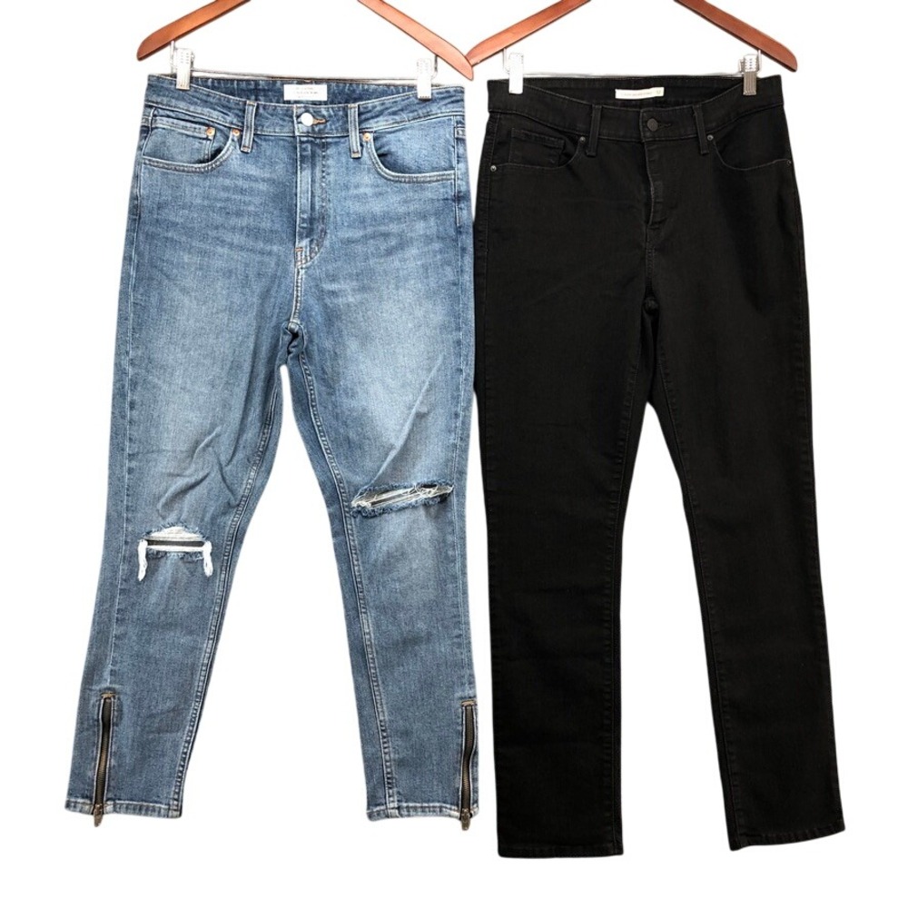 Levi's Jeans Bundle Womens 31 12 Blue Black 721 High Rise Classic Mid Skinny